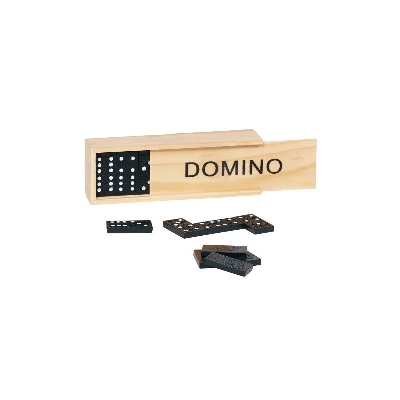 Joc educativ Domino mini in cutie de lemn, +4 ani, Goki